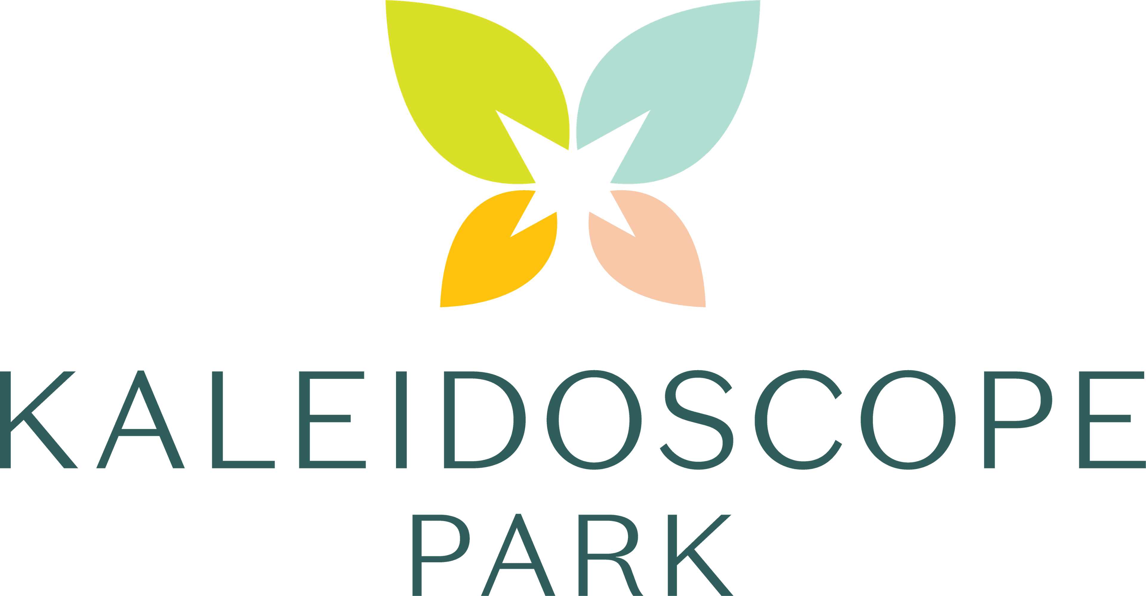 Kaleidoscope Park logo with butterfly mark